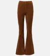 Veronica Beard Beverly Off-duty Corduroy Flared Pants In Brown