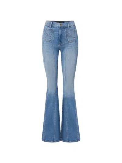 Veronica Beard Beverly Panelled Flared Jeans In Blue