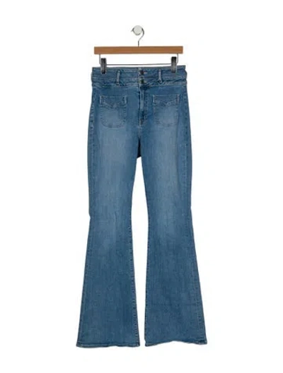 Pre-owned Veronica Beard Beverly Patch Pocket Jeans In Blue