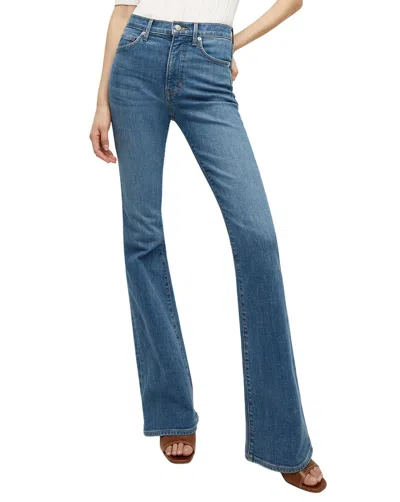 Veronica Beard Beverly Velvet Skinny-Flare Jean in Black