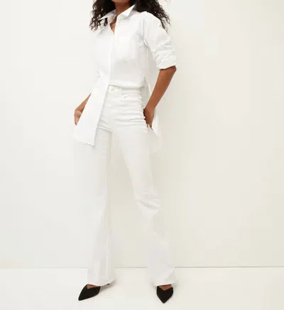 Veronica Beard Beverly Skinny Flare Jeans In White