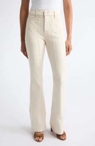 Veronica Beard Beverly Skinny Flare Leg Jeans In Neutral