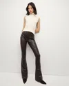 Veronica Beard Beverly High Rise Skinny Flare Pant In Chocolate In Dark Chocolate