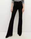 Veronica Beard Beverly Skinny Flare Pant In Black Velvet In Black