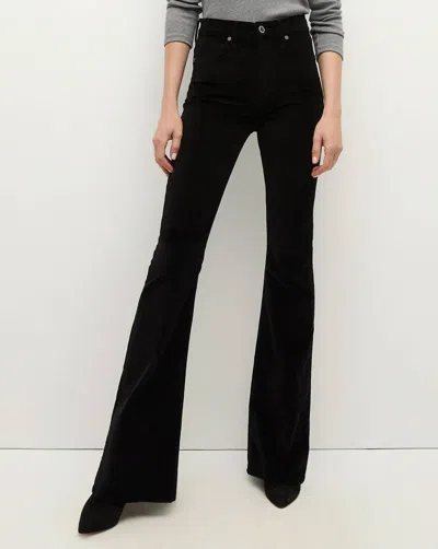 Veronica Beard Beverly Skinny Flare Pant In Black Velvet