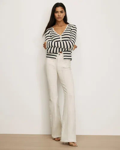 Veronica Beard Beverly Skinny-flare Jean In Ecru
