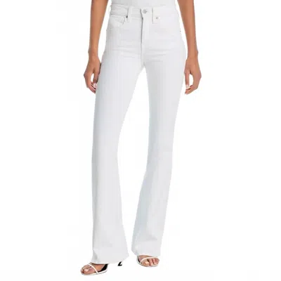 Veronica Beard Beverly Skinny Flare Extended Jeans In White