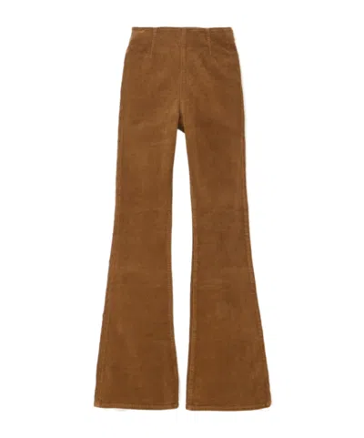 Veronica Beard Beverly Stretch-cotton Corduroy Flared Pants In Brown