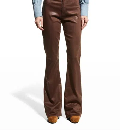 Veronica Beard Beverly Vegan Leather Skinny-flare Pant In Light Chicory