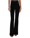 Veronica Beard Beverly Velvet Skinny Flare Pants In Black In Black