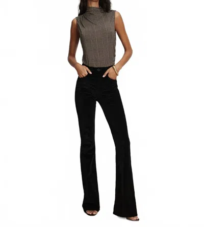 Veronica Beard Beverly Velvet Skinny-flare Pants In Black In Multi