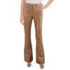 Veronica Beard Beverly Womens Faux Leather High Rise Flared Pants