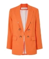 Veronica Beard Bexley Linen-blend Blazer In Orange