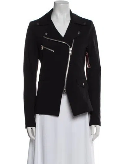 Pre-owned Veronica Beard Biker Jacket In Black