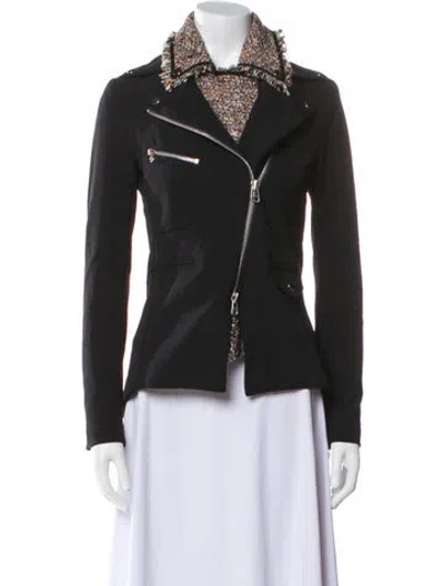 Pre-owned Veronica Beard Biker Jacket In Black