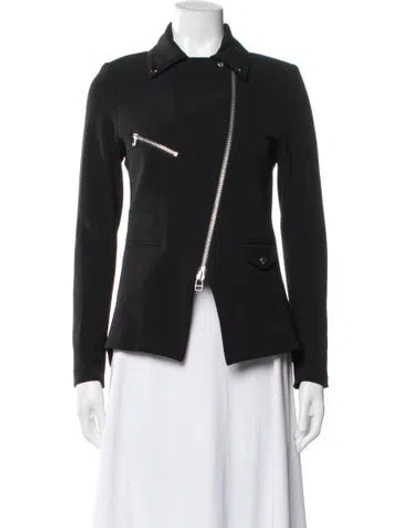 Pre-owned Veronica Beard Biker Jacket In Black