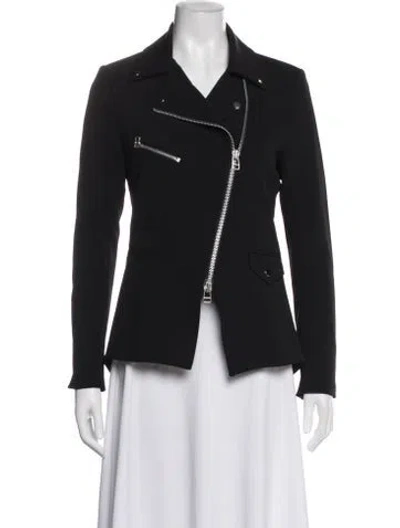 Pre-owned Veronica Beard Biker Jacket In Black
