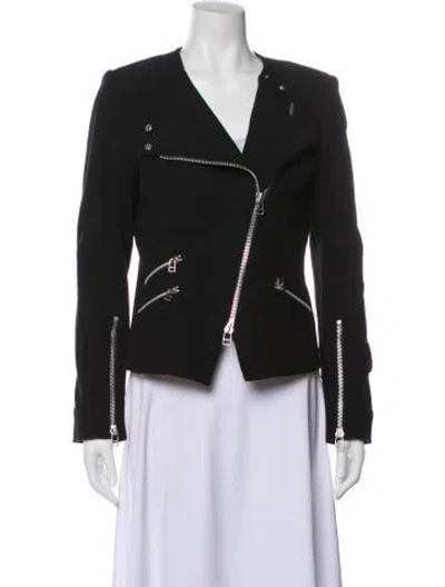 Pre-owned Veronica Beard Biker Jacket In Black