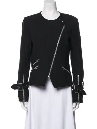 Pre-owned Veronica Beard Biker Jacket In Black