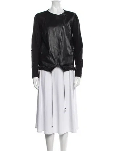 Pre-owned Veronica Beard Biker Jacket In Black
