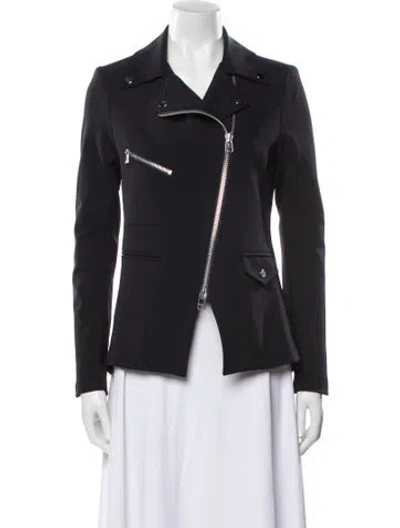 Pre-owned Veronica Beard Biker Jacket In Blue