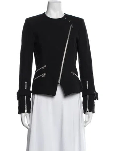 Pre-owned Veronica Beard Biker Jacket In Blue