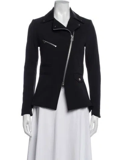 Pre-owned Veronica Beard Biker Jacket In Blue