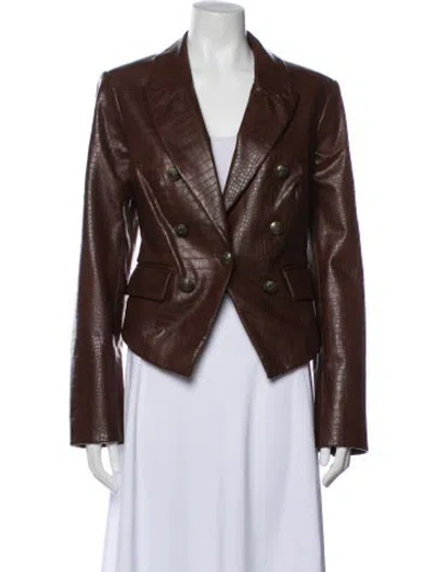 Pre-owned Veronica Beard Biker Jacket In Brown
