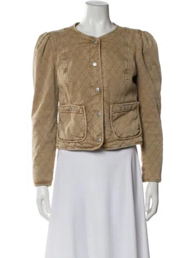 Pre-owned Veronica Beard Biker Jacket In Brown