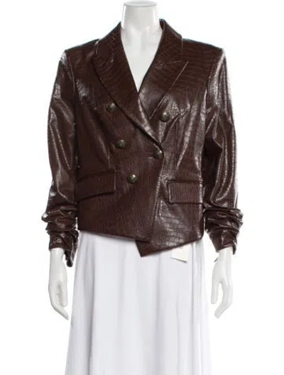 Pre-owned Veronica Beard Biker Jacket In Brown