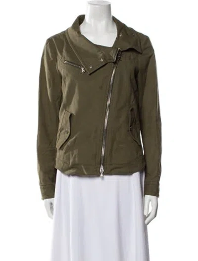 Pre-owned Veronica Beard Biker Jacket In Green