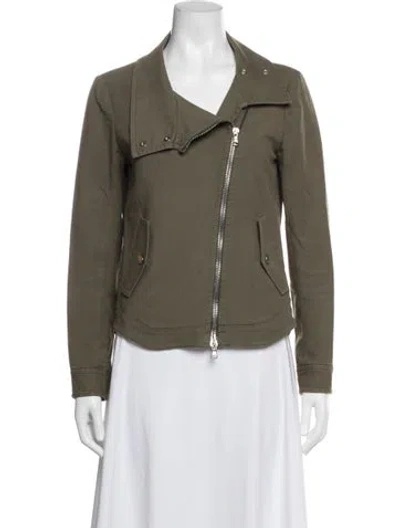 Pre-owned Veronica Beard Biker Jacket In Green