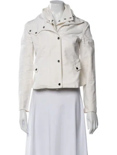 Pre-owned Veronica Beard Biker Jacket In Neutral