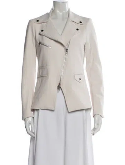 Pre-owned Veronica Beard Biker Jacket In Neutral