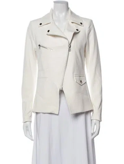 Pre-owned Veronica Beard Biker Jacket In Neutral