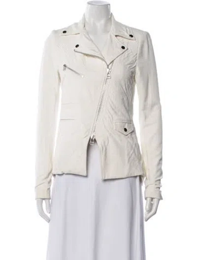Pre-owned Veronica Beard Biker Jacket In Neutrals