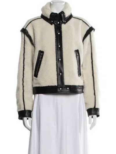 Pre-owned Veronica Beard Biker Jacket In Neutrals