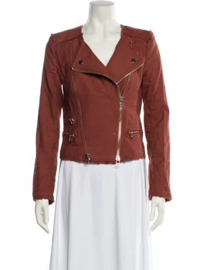 Pre-owned Veronica Beard Biker Jacket In Red