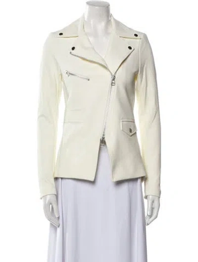 Pre-owned Veronica Beard Biker Jacket In White