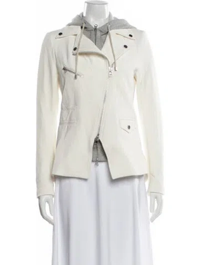Pre-owned Veronica Beard Biker Jacket In White