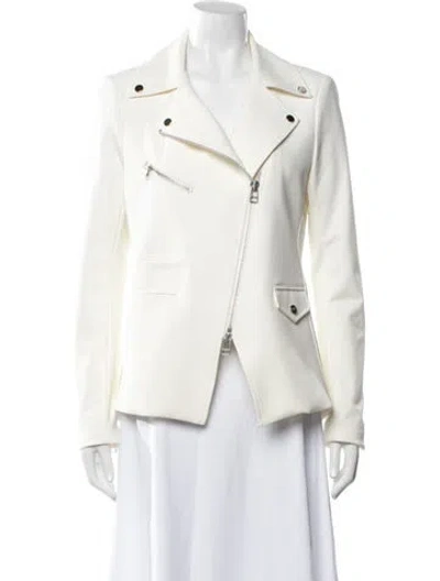 Pre-owned Veronica Beard Biker Jacket In White