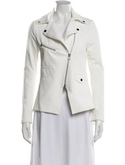 Pre-owned Veronica Beard Biker Jacket In White