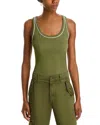 Veronica Beard Birke Contrast Tank In Green