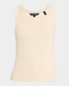 Veronica Beard Birke Scoop-neck Tank Top In Limestone