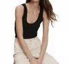 Veronica Beard Birke Scoopneck Tank Top In Black In Black