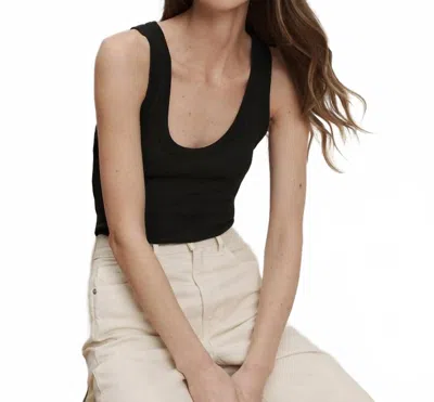 Veronica Beard Birke Scoopneck Tank Top In Black