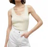 Veronica Beard Birke Scoopneck Tank Top In Limestone In Neutral