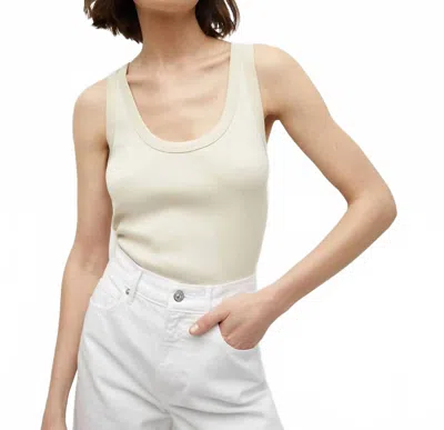 VERONICA BEARD BIRKE SCOOPNECK TANK TOP IN LIMESTONE