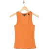 Veronica Beard Birke Stretch Cotton Tank In Orange