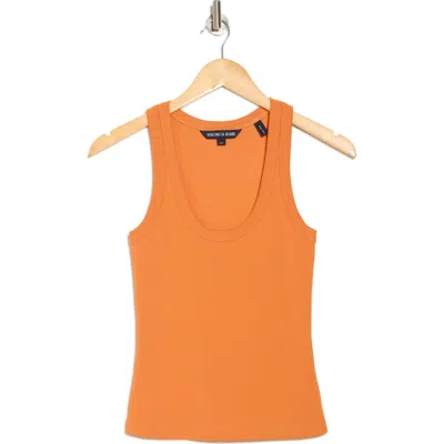 Veronica Beard Birke Stretch Cotton Tank In Orange